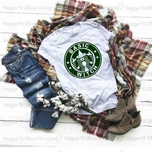 Custom Made Basic Witch Graphic Tee - NWT